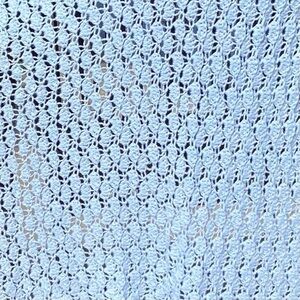 HANDMADE Crocheted Like New Baby Blanket Light Blue 3’ X 4’ Baby Shower gift